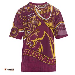 Amazing Aussie Brisbane Broncos T-shirt - Custom Super Indigenous Broncos T-shirt