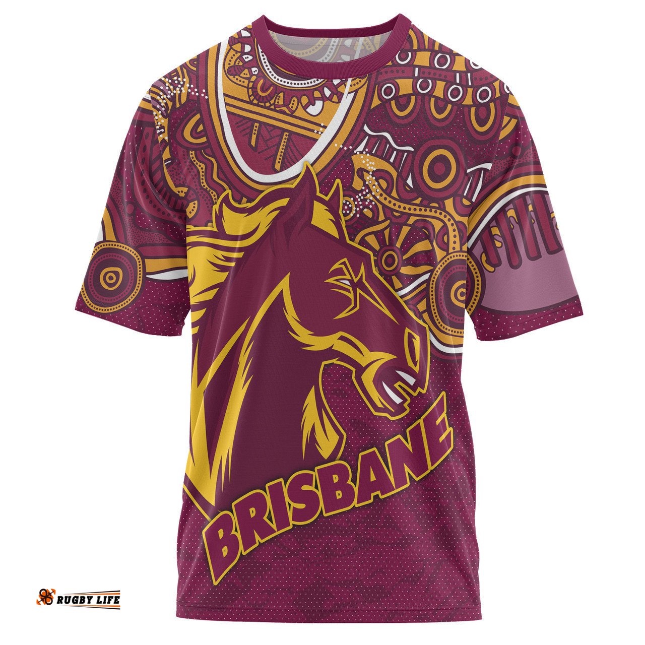Amazing Aussie Brisbane Broncos T-shirt - Custom Super Indigenous Broncos T-shirt