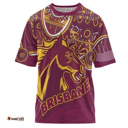Amazing Aussie Brisbane Broncos T-shirt - Custom Super Indigenous Broncos T-shirt