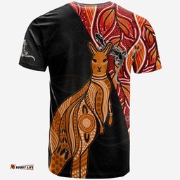 custom personalised australia map t shirt aussie kangaroo aboriginal