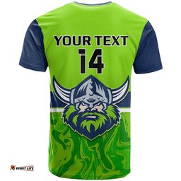 personalised raiders rugby t shirt canberra 1981 sporty style