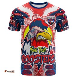 Amazing Aussie Sydney Roosters Custom Indigenous T-Shirt - Sydney Roosters Team The Chookpen Protection Under Sun T-Shirt