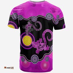 aboriginal lizard t shirt attracted australia version purple
