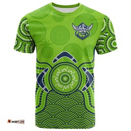 custom text and number raiders rugby t shirt the green machine indigenous artsy
