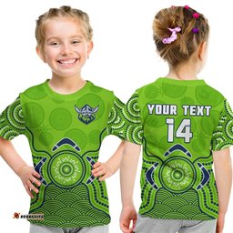 custom text and number raiders rugby t shirt the green machine indigenous artsy