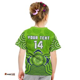 custom text and number raiders rugby t shirt the green machine indigenous artsy