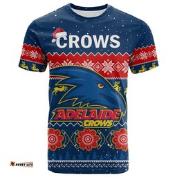 custom personalised adelaide football t shirt crows indigenous merry christmas