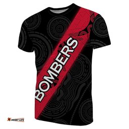 essendon bombers t shirt black