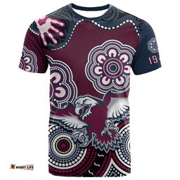 custom text and number sea eagles rugby t shirt simple aboriginal 1946