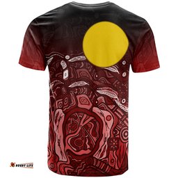 aboriginal t shirt red landscape