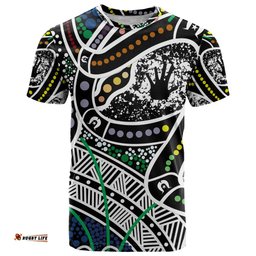 aboriginal lizzard pattern dot art t shirt ts04