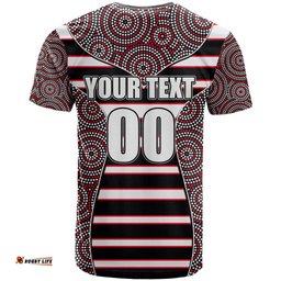 afl saints t shirt mix dot aboriginal