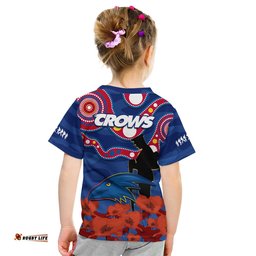 adelaide football anzac 2023 t shirt crows aboriginal mix poppy camouflage
