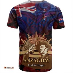 Amazing Aussie New Zealand Warriors Anzac Day Custom T-shirt - Soldier Maori Patterns T-shirt