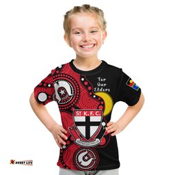 custom text and number st kilda football naidoc 2023 t shirt saints indigenous for our elders