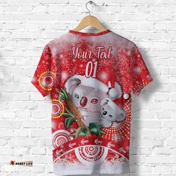 custom personalised australia koala christmas t shirt original style red