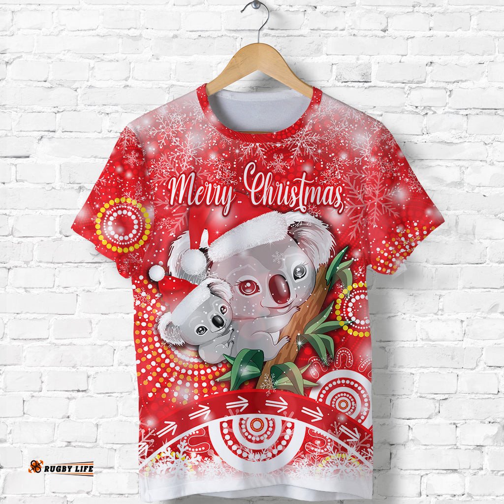 custom personalised australia koala christmas t shirt original style red