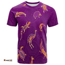 aboriginal art t shirt animals australia version purple