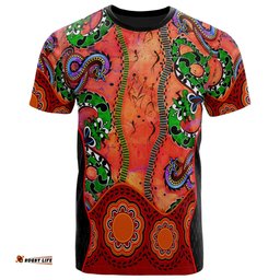 aboriginal t shirt aussie indigenous patterns orange
