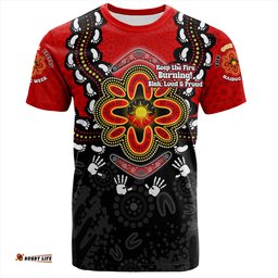 Amazing Aussie Australia T-Shirt Aboriginal Inspired Naidoc Symbol Pattern