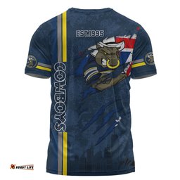 Amazing Aussie North Queensland Cowboys T-Shirt - Happy Australia Day Flag Scratch Style