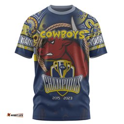 Amazing Aussie North Queensland Cowboys T-Shirt - Custom Talent Win Games But Teamwork And Intelligence Win Championships With Aboriginal Style