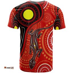 aboriginal t shirt australia lizard dot painting art