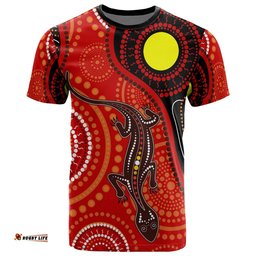 aboriginal t shirt australia lizard dot painting art
