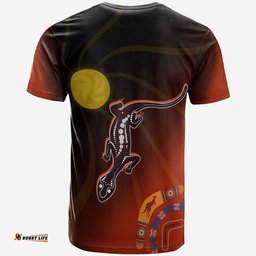 aboriginal t shirt flowers on the land