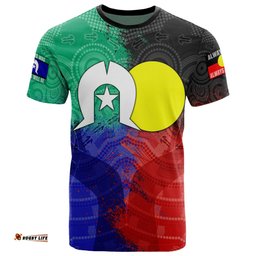 aboriginal t shirt australia naidoc week indigenous flag style