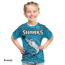 custom text and number sharks rugby t shirt go sharkies aboriginal special version