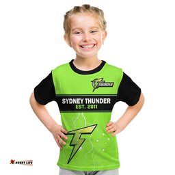 custom text and number sydney thunder cricket t shirt est 2011 sporty