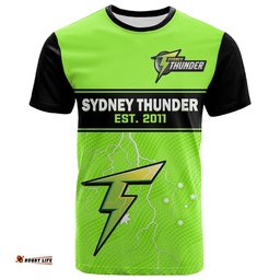 custom text and number sydney thunder cricket t shirt est 2011 sporty