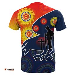 adelaide crows t shirt anzac day