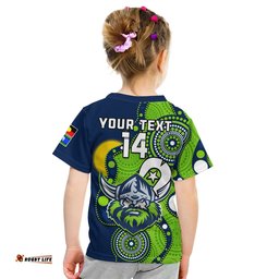 custom text and number raiders rugby naidoc 2023 t shirt canberra for our elders indigenous art