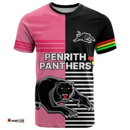 penrith panthers rugby t shirt proud the panthers comeback black and pink