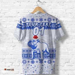 custom personalised canterbury bankstown bulldogs t shirt christmas simple style white