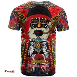 all stars rugby anzac day custom watercolour t shirt remembrance indigenous dreamtime with poppy flower