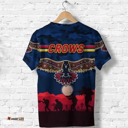 adelaide crows anzac t shirt simple style navy blue