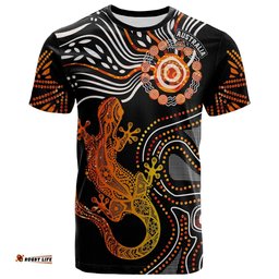 aboriginal t shirt lizard sunshine