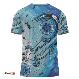 Amazing Aussie Australia Dot Painting Inspired Aboriginal T-shirt - Aboriginal Dot Art With Crocodile T-shirt