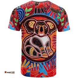 aboriginal t shirt koala and hand art dot painting t shirt