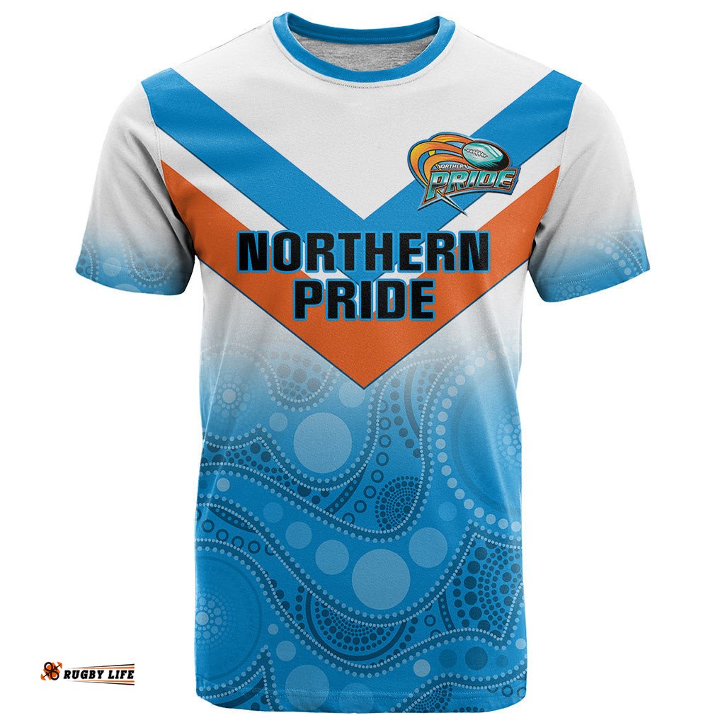 personalised australia rugby t shirt queensland northern pride indigenous art