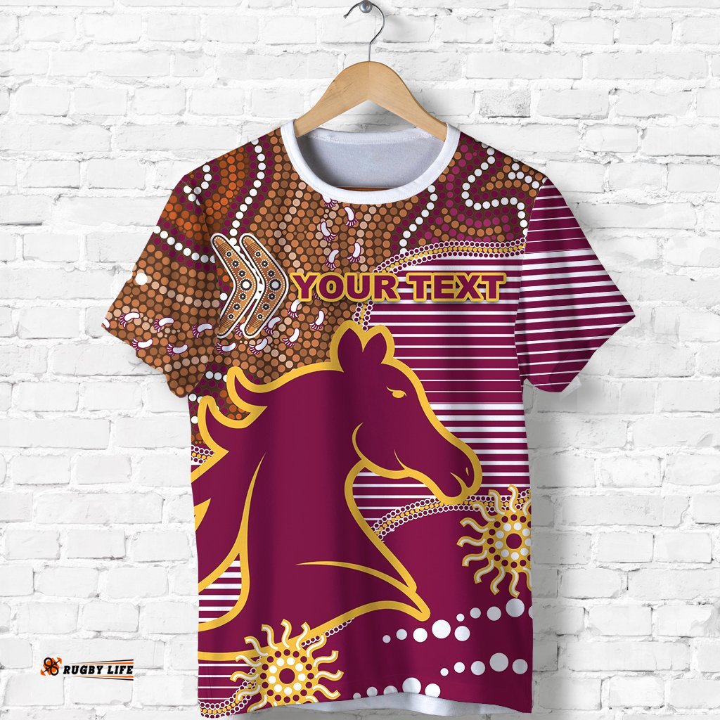 custom personalised broncos super t shirt indigenous brisbane