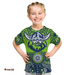 custom text and number raiders rugby t shirt aboriginal pattern