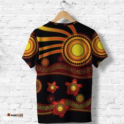 aboriginal indigenous flag vibes t shirt turtle