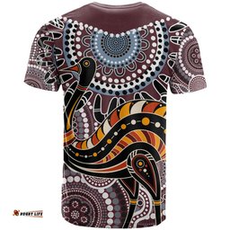 aboriginal pattern bird t shirt ts04