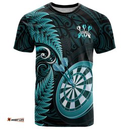 personalised new zealand darts t shirt happiness is a tight threesome maori turquoise