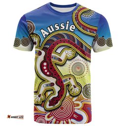 custom personalised australia t shirt indigenous red lizard love aussie artsy
