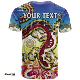 custom personalised australia t shirt indigenous red lizard love aussie artsy